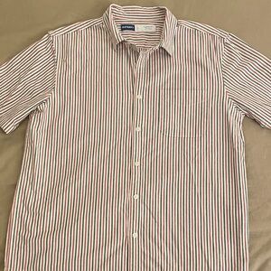 Old Navy Men's Casual Striped Shirt - Red, White and Blue.